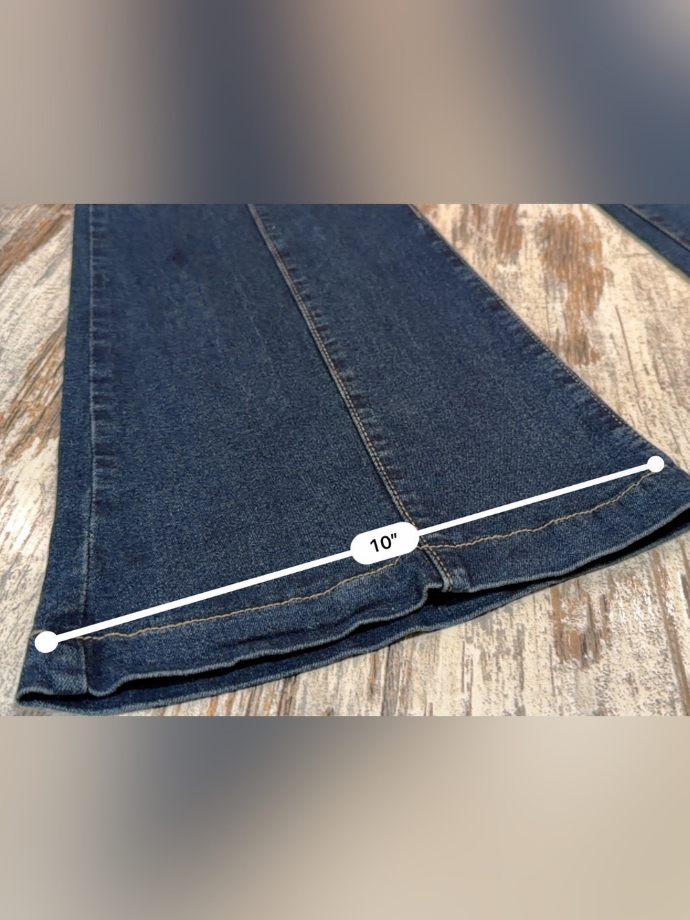 SHEIN Women's Flare Leg Belted Jean Impeccable Condition Size 32 - Picture 10 of 13